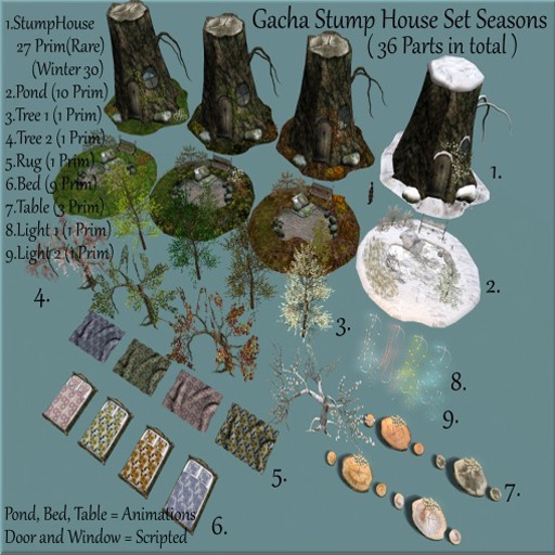 StumpHouse Gacha Set *Bed 2*