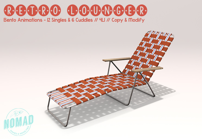 NOMAD // Retro Lounger // Red & Blue