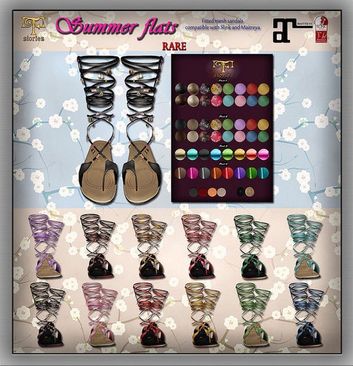 FDD Stories *Summer Flats* (Slink) Flowers1