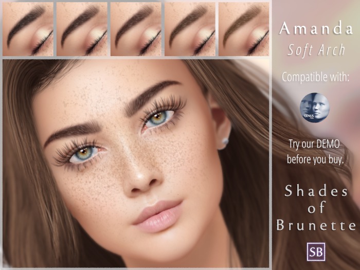 Eyebrows, Genus: Amanda.SoftArch.Brunette