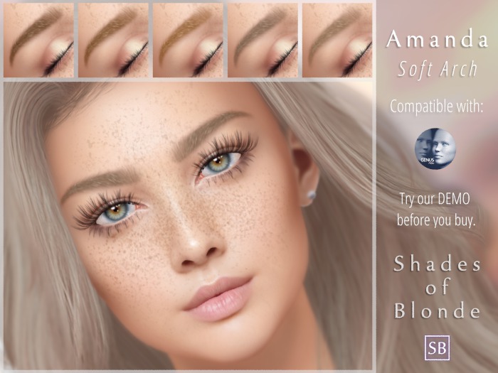 Eyebrows, Genus: Amanda.SoftArch.Blonde