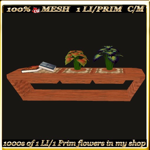 LW_ Mesh Table with Caladiums 2