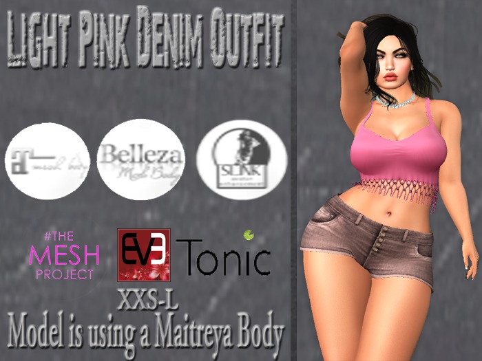 Daisy Light Pink Denim Outfit