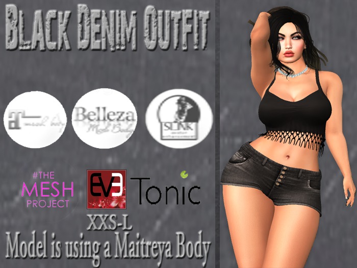 Daisy Black Tank & Denim Outfit