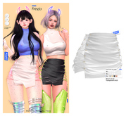 MIWAS / Freyja Leather Skirt #White