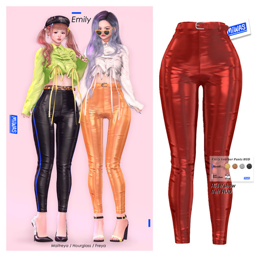 MIWAS / Emily Leather Pants #Red