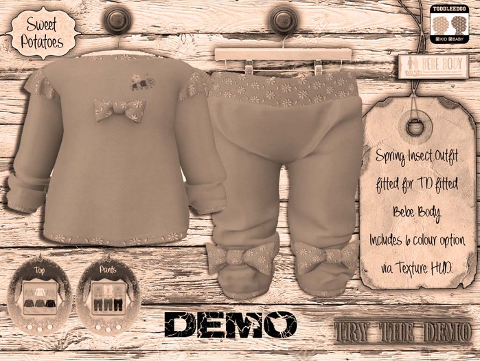 < SP > Spring Insects Outfit for TD/BEBE - DEMO