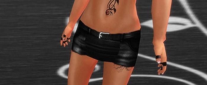 **PTY** Mini Black Rocker Skirt