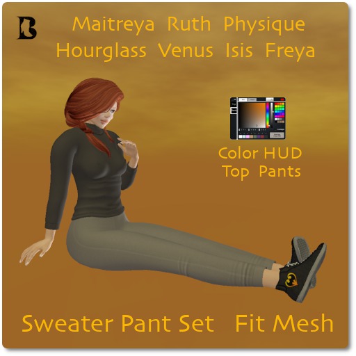 Blackburns Sweater Pant Set 6 Sizes Colorable