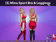 [S] Mina Sport Bra & Leggings Red