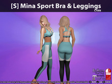 [S] Mina Sport Bra & Leggings Cyan