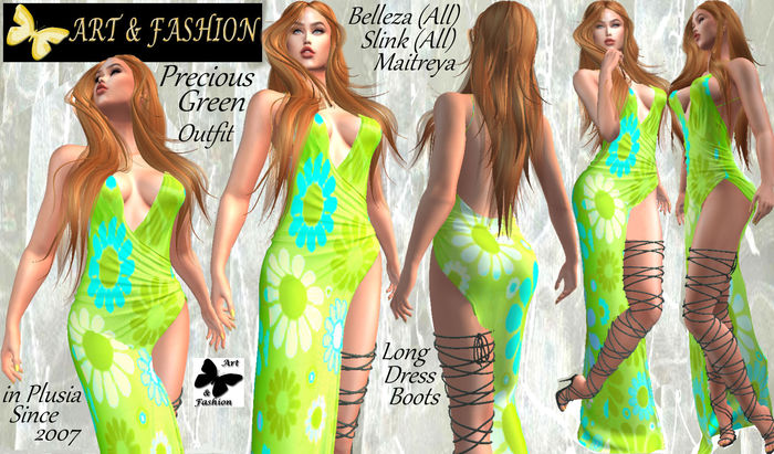 ART & FASHION - PRECIOUS GREEN OUTFIT