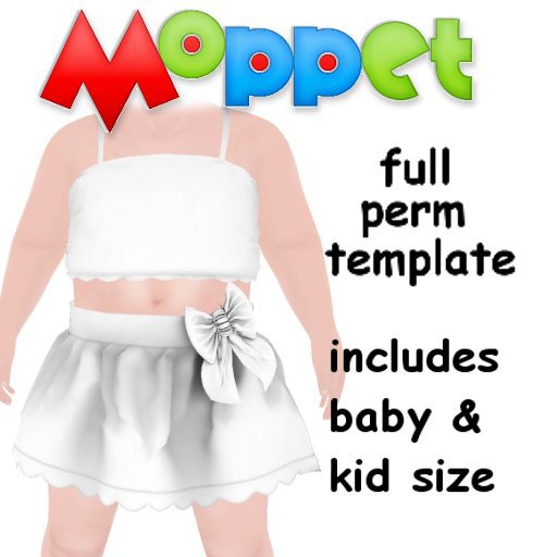 Moppet FULL PERM Skirt Set 1  Template