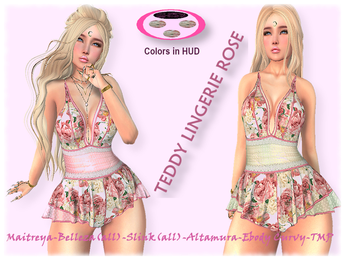MS-TEDDY LINGERIE ROSE