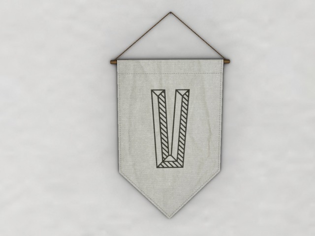 [Commoner] Monogram Wall Banner / V