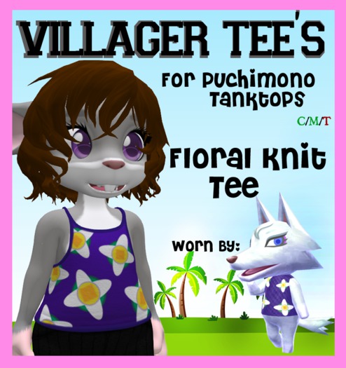 Villager Tee's - Floral Knit Tee (Tanktop Mod)