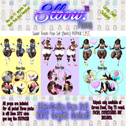 eLbow // Sweet Treats FATPACK BBW Pose Set [Bento][Add me!]