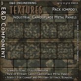 [ICMP001] 8 Heavy Metal Camouflage Textures Camo Textures Armor Plating Textures Military Textures by E&D ENGINEERING