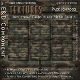 [ICMP002] 6 Heavy Metal Camouflage Textures Camo Textures Armor Plating Textures Military Textures by E&D ENGINEERING