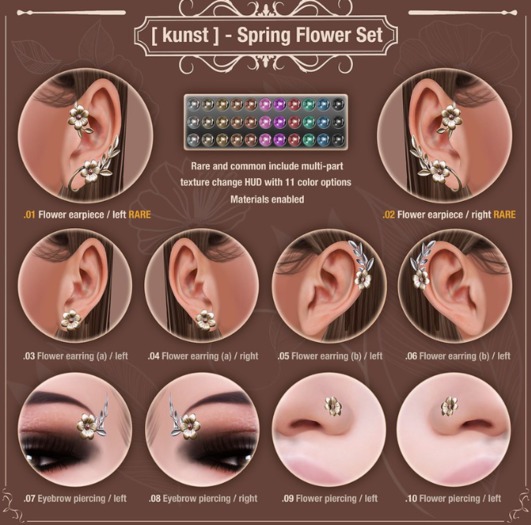 .10 [ kunst ] - Flower piercing / right