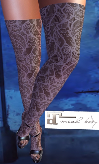 MERC - HEELS & STOCKINGS  - L PINK - WED LACE - MAITREYA
