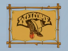 WESTERN ART Home Decor Native American Burned Rawhide COWBOY WELCOME Hang Farm Country 3D Wall Decal Style on 1 Prim C/M