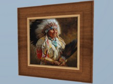 Western Art Home Decor Native American Warrior Chief Painting