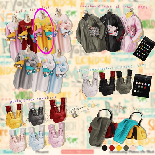 =Zenith=Roller time dress (Lemon) -Maitreya