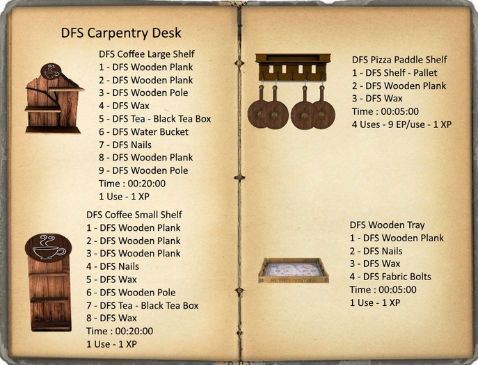 dfs carpentry desk recipe