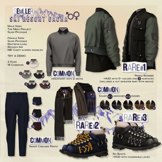 RARE 3 BOOTS [SEMLLER SKI RESORT GACHA] Slink M