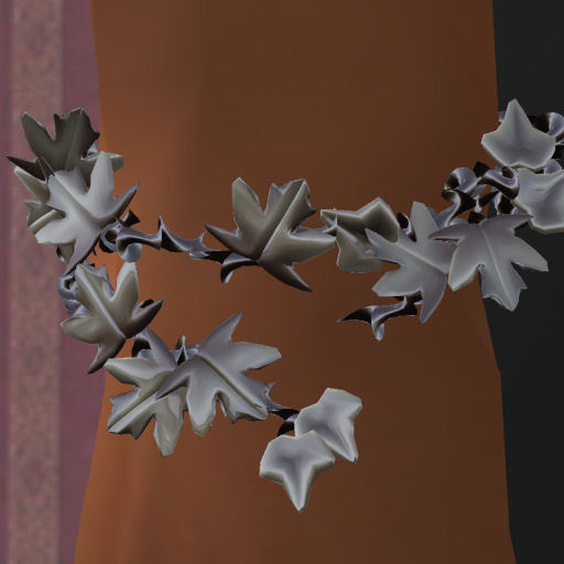 Fall 2 Leaf Bracelet~silver