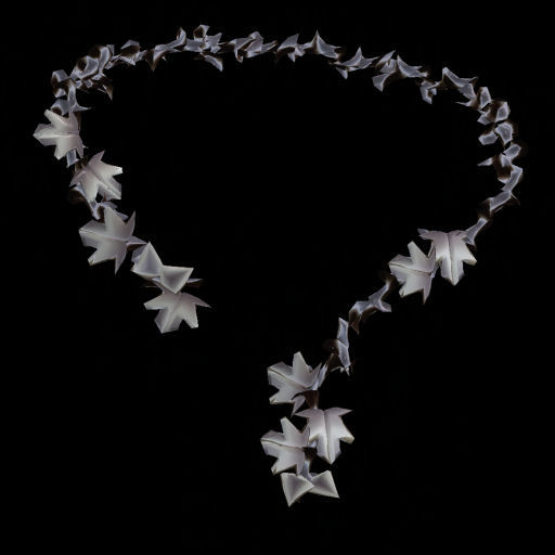 Fall 2 Leaf Necklace ~silver