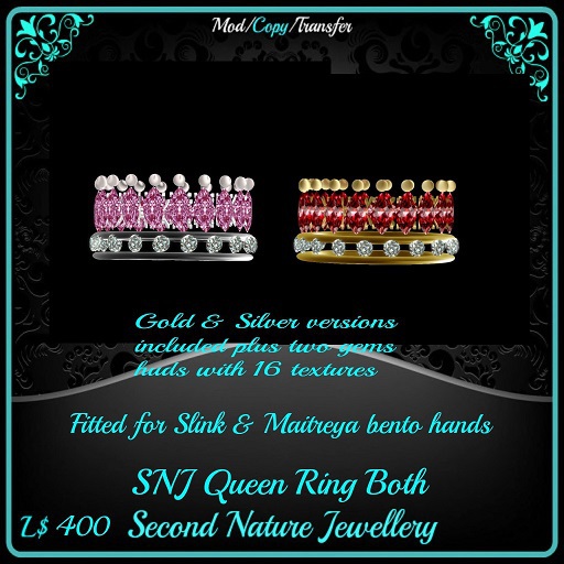SNJ Queen Ring Gold & Silver plus hud ADD & CLICK
