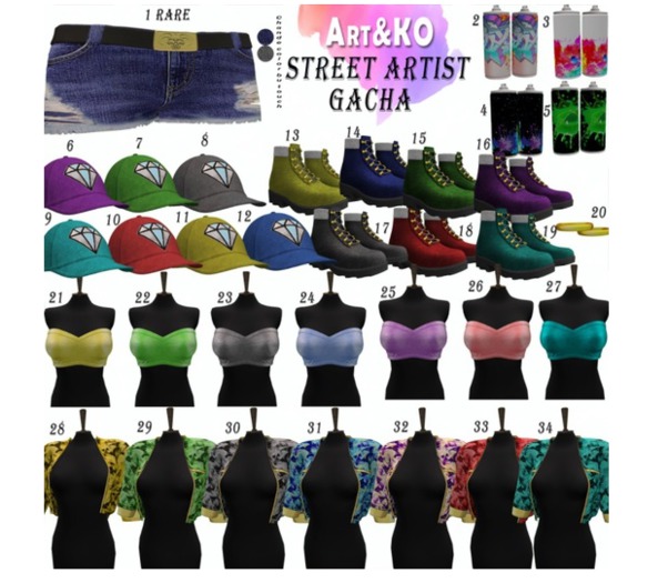 13 Art&KO - Street Artist GACHA - Olive boots (Maitreya)