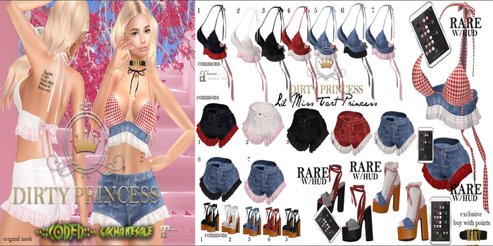 DIRTY PRINCESS- Lil Miss Tart Princess Top 5- COMMON