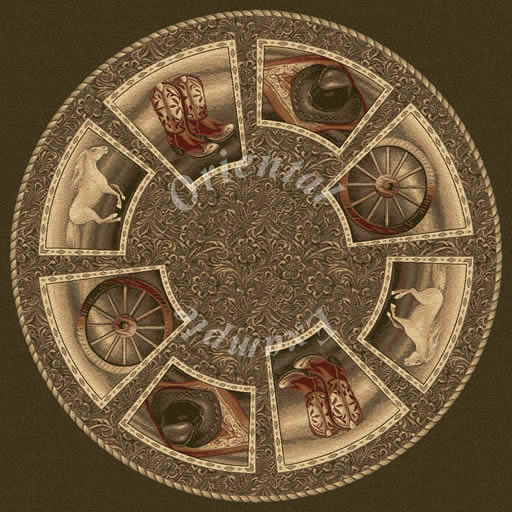 DC Western round rug 15 BOXED (add)
