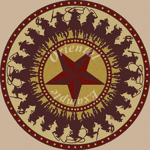 DC Western round rug 9 BOXED (add)