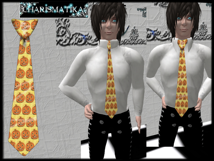 *Charismatika* Bound- Necktie - Pumpkins