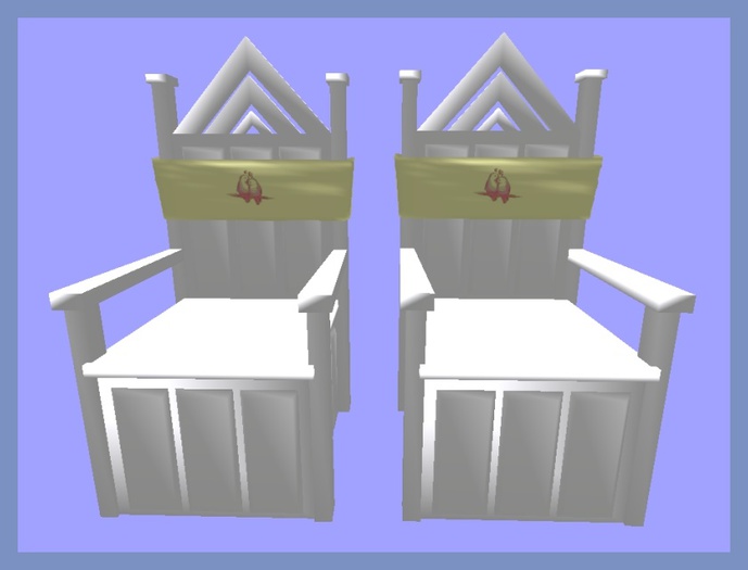 Thrones for weddings, animated sits.