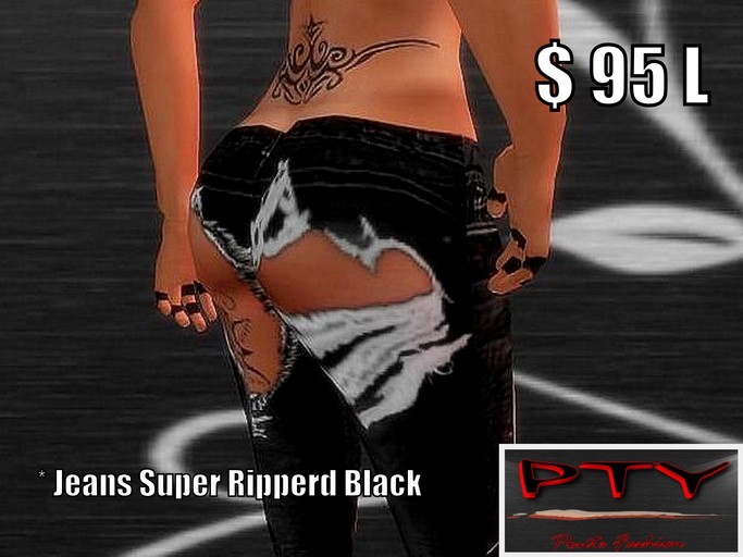 **PTY** Jeans Super Ripper Black