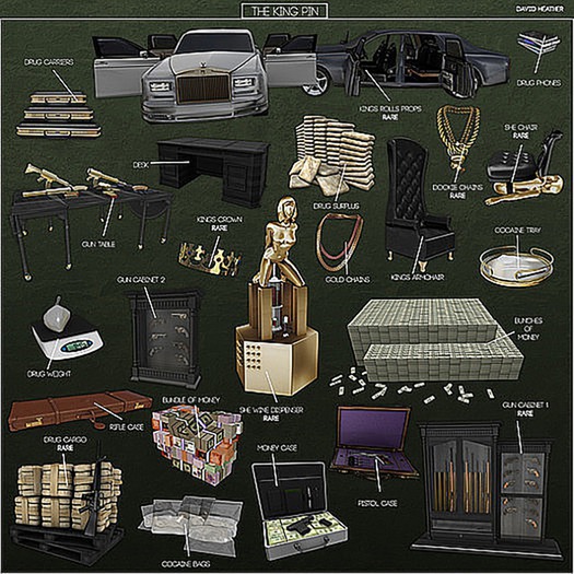 -David Heather-Kings Rolls Prop/Black RARE