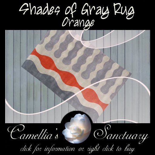 Shades Of Gray Rug (Orange)