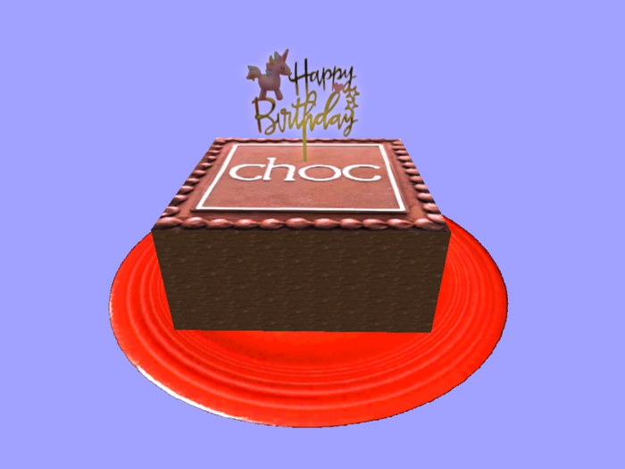 Happy Birthday  chocolate squarecake