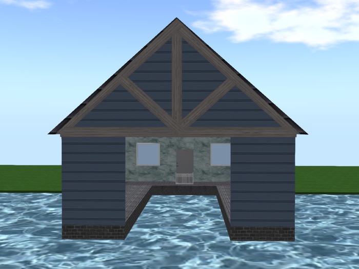 WALRUS SINGLE BOATHOUSE - 21 x 12.5  - Blue