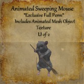 Bad Katz Animated Little Sweeping Mouse