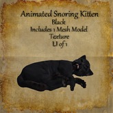 Bad Katz Animated Snoring Kitten Black