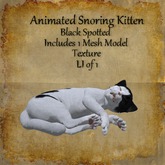 Bad Katz Animated Snoring Kitten Black Spotted