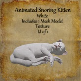 Bad Katz Animated Snoring Kitten White