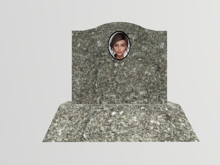 Tombstone Grey Marble w/Face