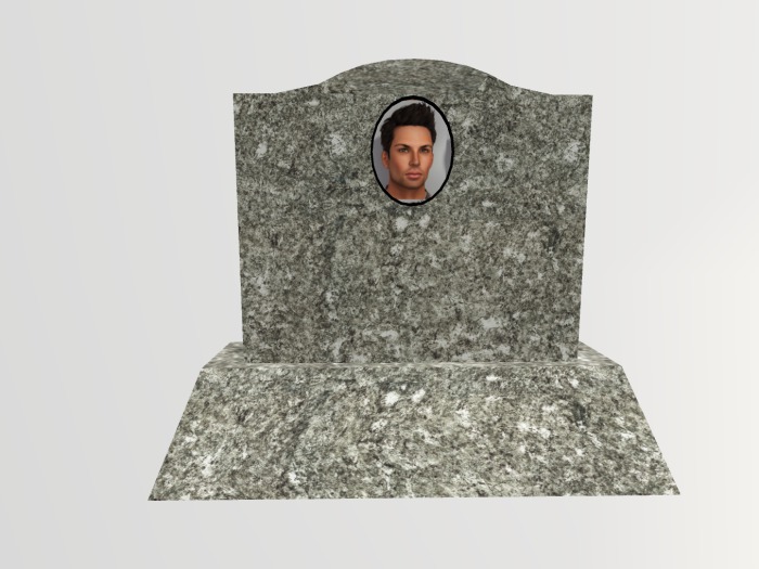 TombStone Grey Marble  w/Face Small Ver 2.0